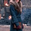  	Peaky Blinders S5 Ada Shelby Fur Collar Long Coat