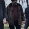  	Money Heist Moscú Brown Leather Coat