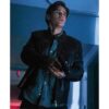  	Titans Dick Grayson Black Quilted Leather Jacket
