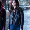  	Conor Leslie Titans Donna Troy Black Leather Jacket