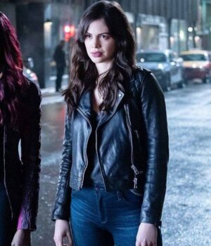  	Conor Leslie Titans Donna Troy Black Leather Jacket