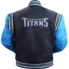 Tennessee Titans Varsity Blue Bomber Jacket Tennessee Titans Varsity Blue Bomber Jacket