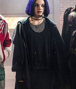  	Teagan Croft Titans Rachel Roth Long Coat With Hood