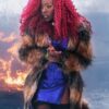  	Starfire Titans Fur Leather Coat