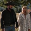  	Yellowstone Beth Dutton S4 E10 White Leopard Coat