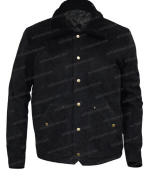  	Yellowstone John Dutton S03 Ep08 Black Suede Jacket