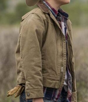  	Yellowstone S03 Brecken Merrill Brown Cotton Zipper Jacket