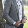  	Yellowstone S04 Neal McDonough Grey Wool Blazer