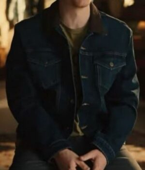  	Yellowstone S04 Jefferson White Blue Denim Jacket
