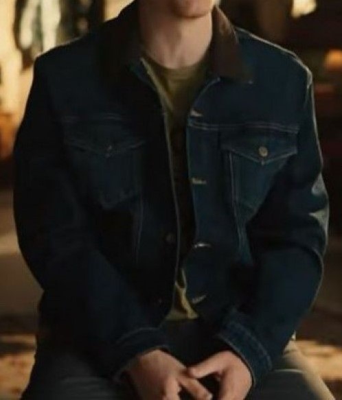 Yellowstone S04 Jefferson White Blue Denim Jacket Yellowstone S04 Jefferson White Blue Denim Jacket