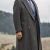  	Yellowstone Thomas Rainwater Long Wool Grey Coat
