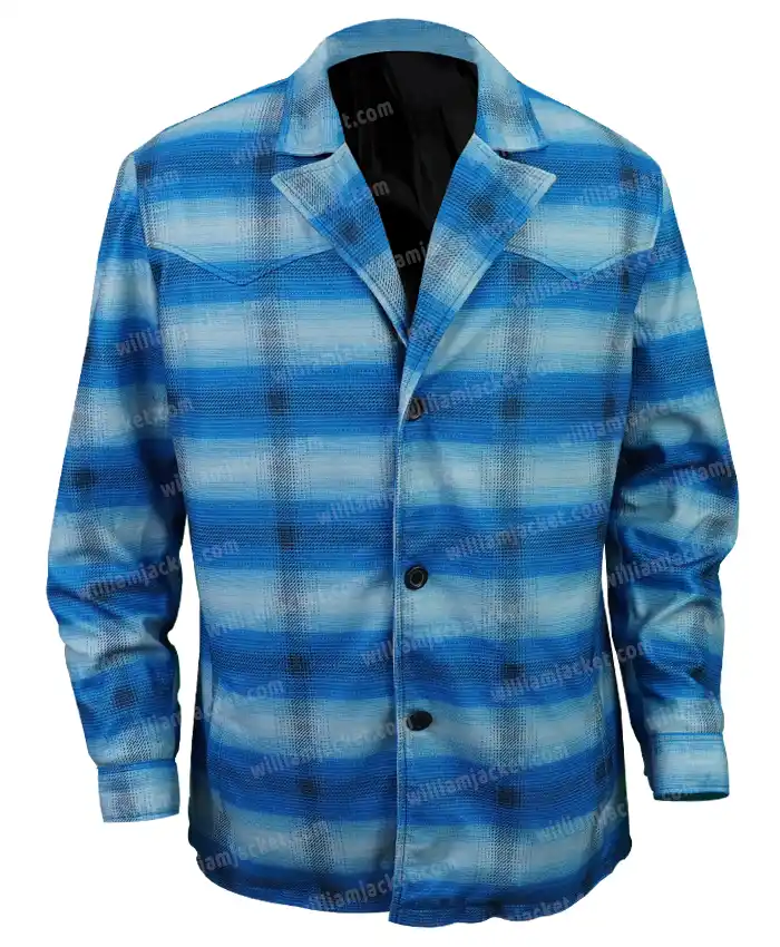 Yellowstone Moses Brings Plenty S04 Blue Wool Coat Yellowstone Moses Brings Plenty S04 Blue Wool Coat