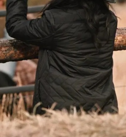 Yellowstone Avery S04 Black Cotton Quilted Jacket Yellowstone Avery S04 Black Cotton Quilted Jacket