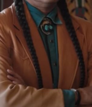  	Yellowstone S04 Moses Brings Plenty Leather Coat