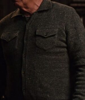  	Yellowstone John Dutton S04 Wool Grey Cardigan