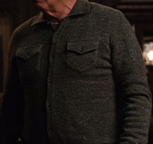 Yellowstone John Dutton S04 Wool Grey Cardigan Yellowstone John Dutton S04 Wool Grey Cardigan