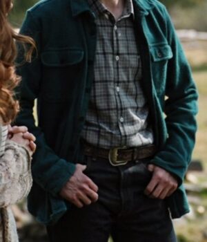  	Yellowstone Jamie Dutton S04 Green Wool Trucker Jacket