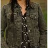  	Yellowstone S04 Eden Brolin Black Denim Trucker Jacket