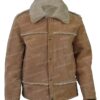  	Ryan Bingham Yellowstone S04 Shearling Fur Suede Leather Jacket