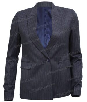  	Kelly Reilly Yellowstone Women Single Breasted Grey Blazer