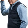 Kevin Costner Yellowstone Dark Grey Wool-Blend Vest Kevin Costner Yellowstone Dark Grey Wool-Blend Vest