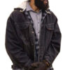  	Yellow-stone Denim Richards Black Denim Trucker Jacket