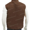  	Kevin Costner Yellowstone Cotton Quilted Brown Vest