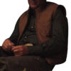 	Kevin Costner Yellowstone Cotton Quilted Brown Vest