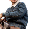  	Jefferson White Yellow-stone Denim Blue Trucker Jacket