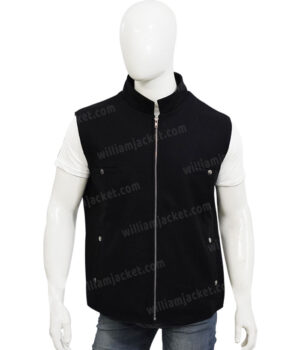  	Cole Hauser Yellowstone Rip Wheeler Black Wool Vest