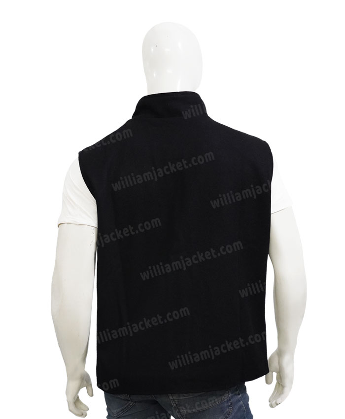 Cole Hauser Yellowstone Rip Wheeler Black Wool Vest Cole Hauser Yellowstone Rip Wheeler Black Wool Vest