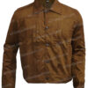  	Luke Grimes Yellowstone Kayce Dutton Brown Waxed Cotton Jacket
