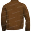  	Luke Grimes Yellowstone Kayce Dutton Brown Waxed Cotton Jacket