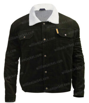  	Men’s Charcoal Yellowstone Corduroy Trucker Jacket