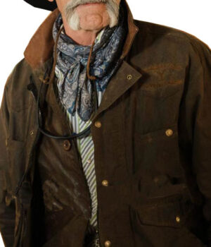  	Forrie Smith Yellow-stone S03 Dark Brown Trucker Jacket
