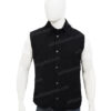  	Men Yellowstone John Dutton Quilted Black Cotton Vest Jacket