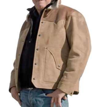  	Men Yellowstone S03 Ep08 John Dutton Brown Leather Jacket