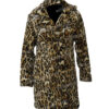  	Beth Dutton Yellowstone S02 Leopard Print Fur Trench Coat