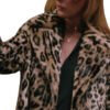  	Beth Dutton Yellowstone S02 Leopard Print Fur Trench Coat