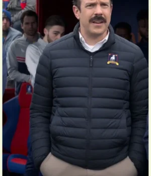 	Ted Lasso S02 Jason Sudeikis Navy Blue Parachute Puffer Jacket
