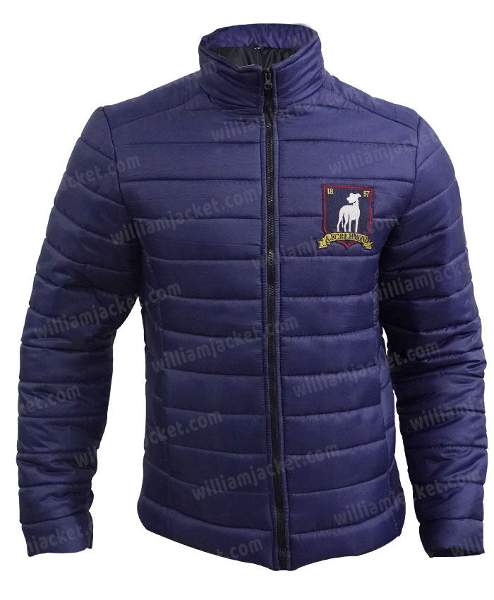 Ted Lasso S02 Jason Sudeikis Navy Blue Parachute Puffer Jacket Ted Lasso S02 Jason Sudeikis Navy Blue Parachute Puffer Jacket