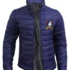 Ted Lasso S02 Jason Sudeikis Navy Blue Parachute Puffer Jacket Ted Lasso S02 Jason Sudeikis Navy Blue Parachute Puffer Jacket