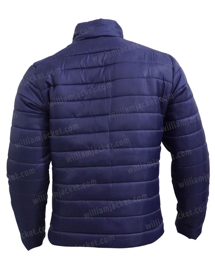 Ted Lasso S02 Jason Sudeikis Navy Blue Parachute Puffer Jacket Ted Lasso S02 Jason Sudeikis Navy Blue Parachute Puffer Jacket
