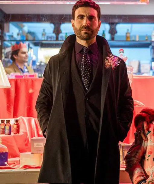 Brett Goldstein Ted Lasso Roy Kent Black Cotton Coat Brett Goldstein Ted Lasso Roy Kent Black Cotton Coat