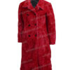 	Ted Lasso Juno Temple Long Red Fur Coat