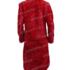  	Ted Lasso Juno Temple Long Red Fur Coat