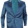  	Ted Lasso Jason Sudeikis Blue Velvet Blazer