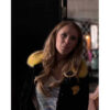 Ted Lasso S3 Juno Temple Black and Yellow Fur Jacket Ted Lasso S3 Juno Temple Black and Yellow Fur Jacket