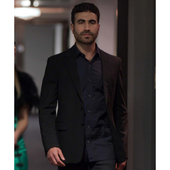 Ted Lasso Roy Kent Black Suiting Fabric Blazer Ted Lasso Roy Kent Black Suiting Fabric Blazer