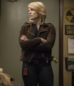  	Colony Kathleen Rose Perkins Brown Biker Jacket